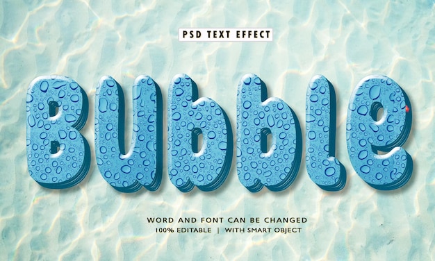 Bubble 3D editable text effect