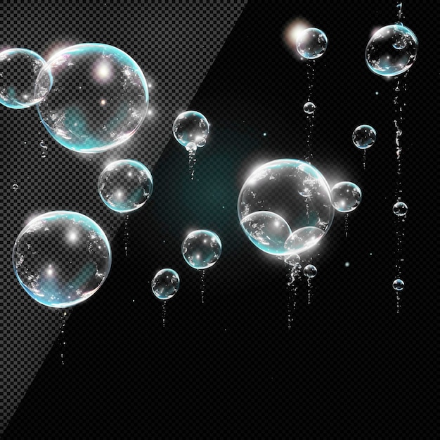 Bubble isolated transparent background