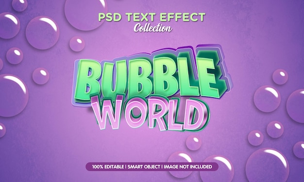 Bubble text psd effect