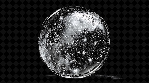 a bubble with a space background that has stars on it