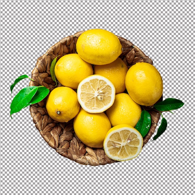 A bucket of Lemons transparent picture PNG