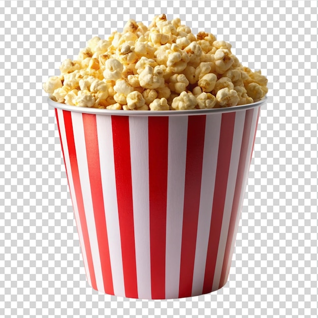 PSD a bucket of popcorn on transparent background