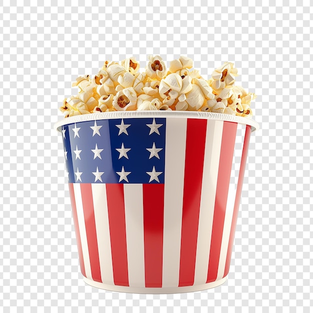 PSD a bucket of popcorn with stars on it