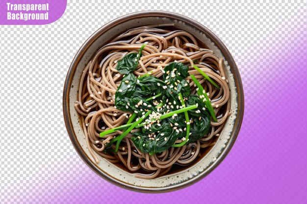 PSD buckwheat noodles isolated on transparent background