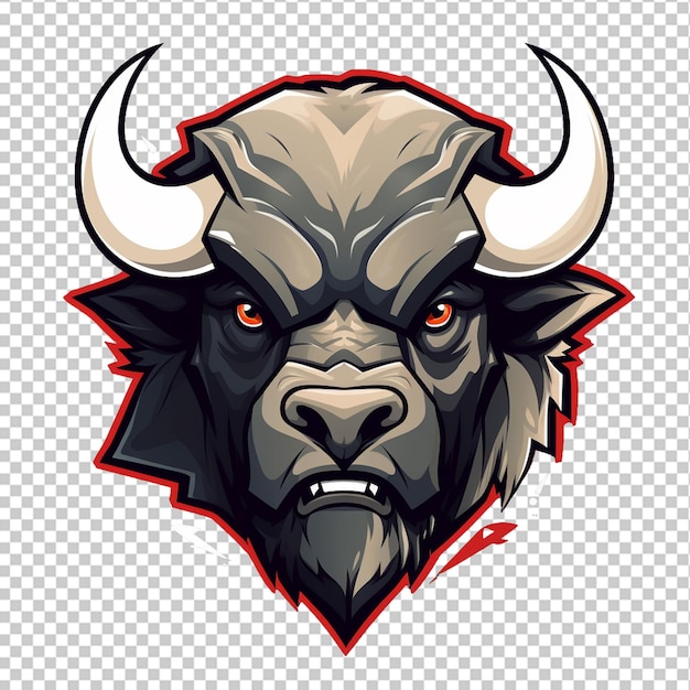 PSD buffalo mascot logo