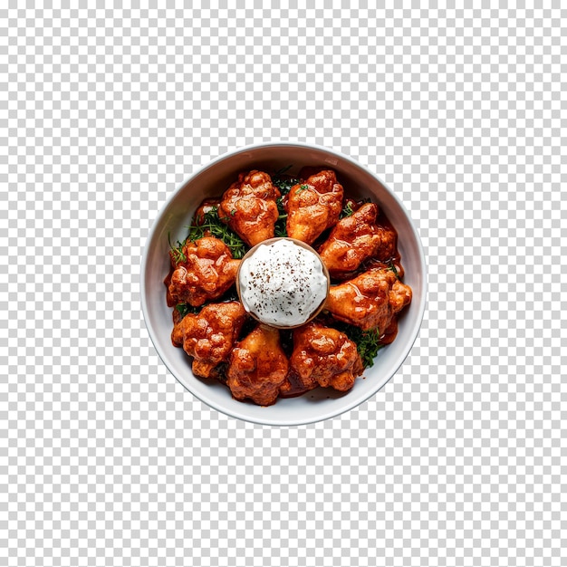 Buffalo wings on transparent background