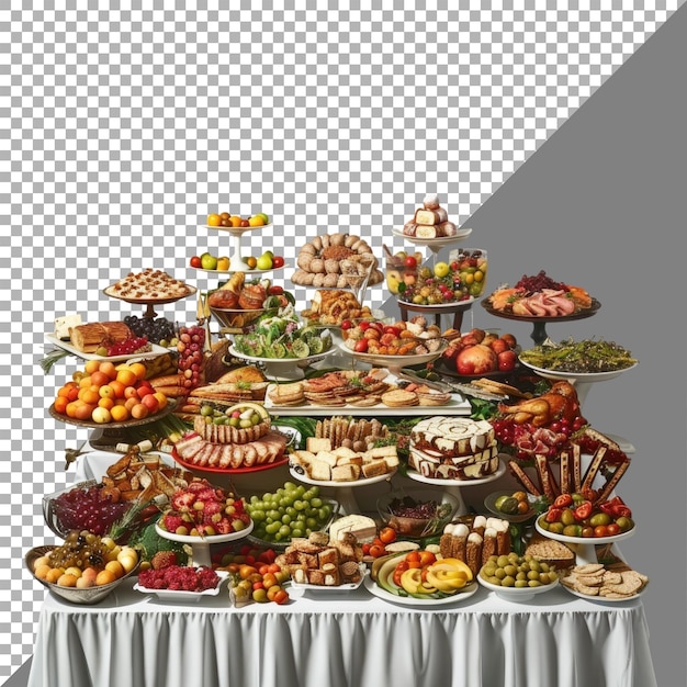 Buffet table alpha background