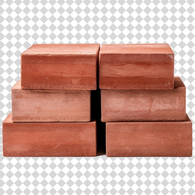 Building block bricks Isolated on transparent background PSD file format