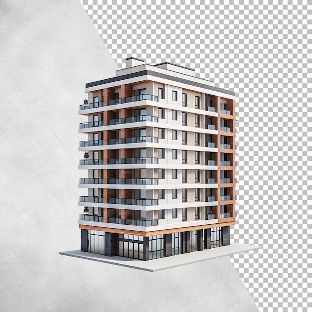 building Isolated on transparent background