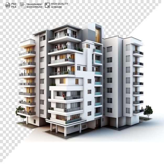 Building render 3d png background