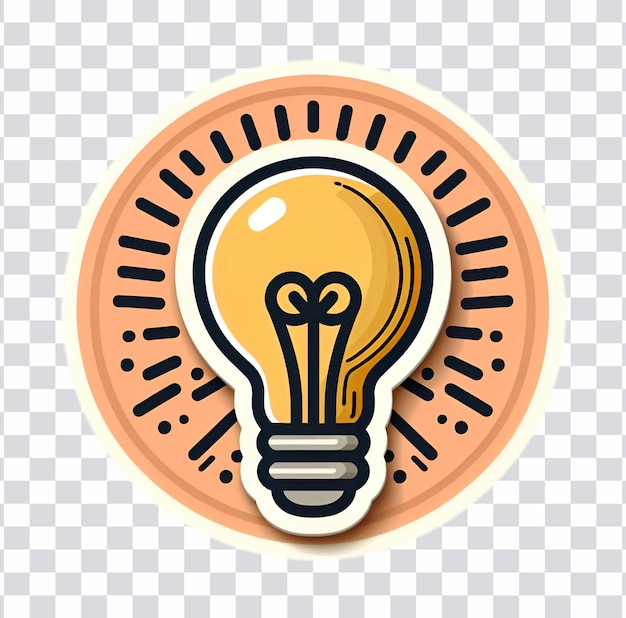 PSD a bulb icon shows new idea concept png icon background