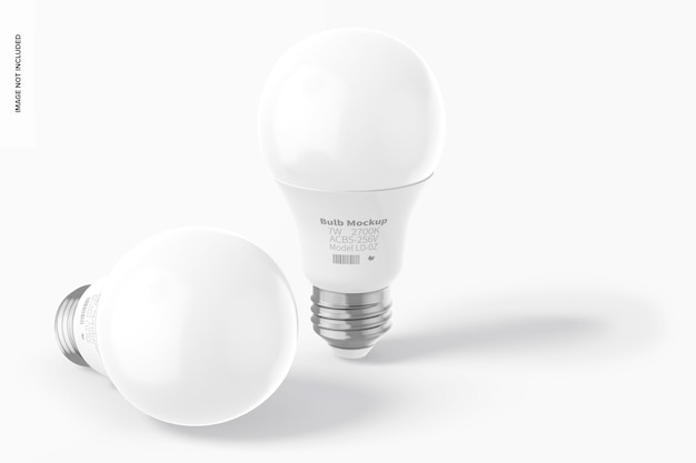 Bulb Mockup, Standing and Dropped