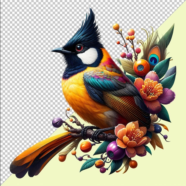 PSD bulbul png images on transparent background free