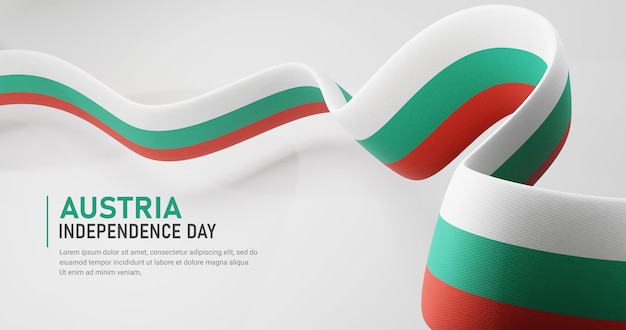 bulgaria independence day waving ribbon flag banner template