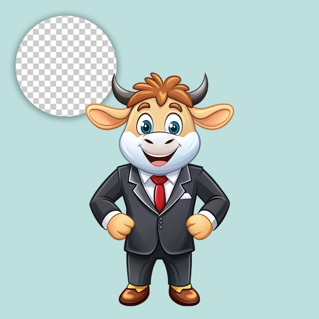 PSD bull logo on transparent background