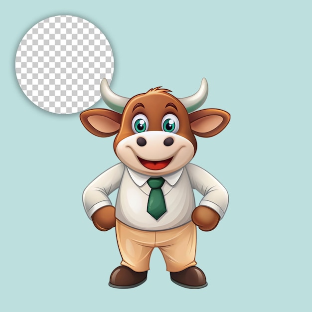 PSD bull logo on transparent background