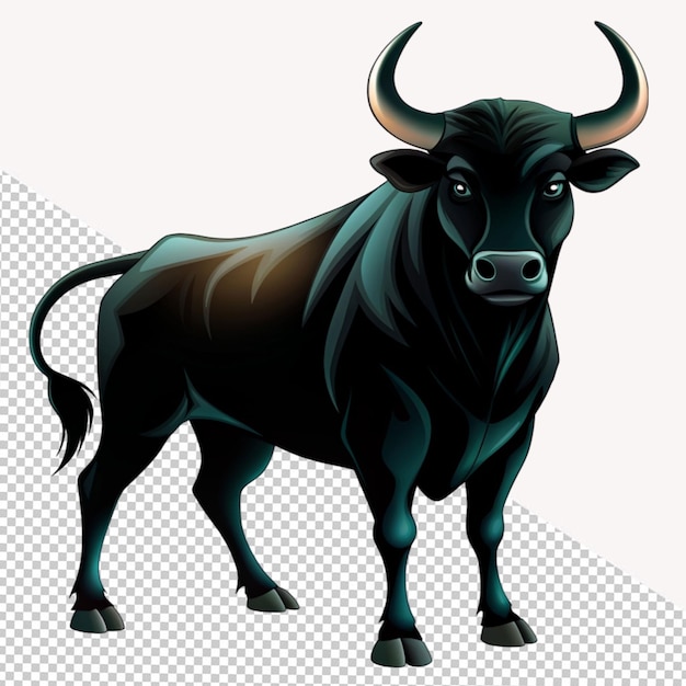 bull on transparent background