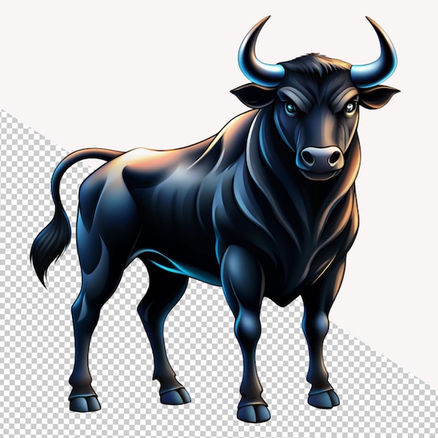 bull on transparent background