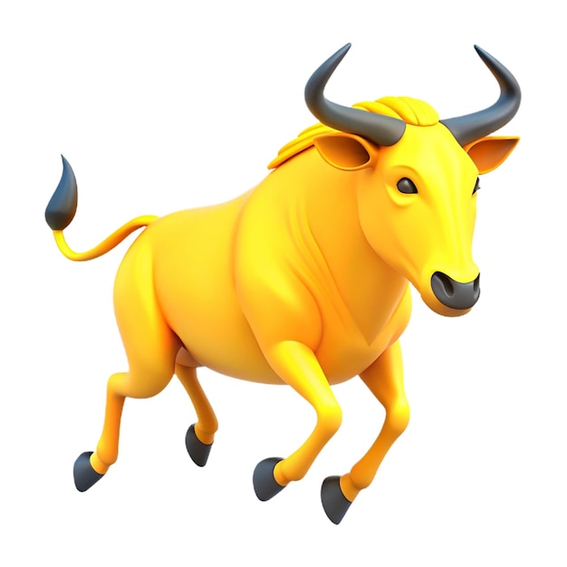 PSD a bull with horns and horns is shown in this image