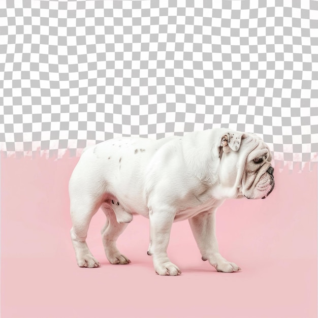 a bulldog with the letters l on it