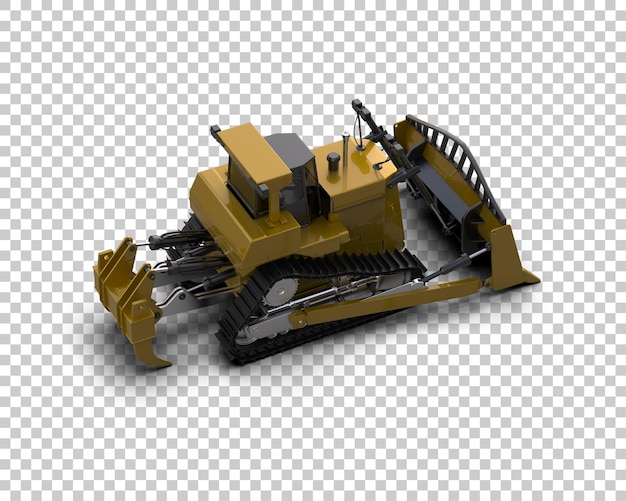 Bulldozer isolated on background 3d rendering illustration