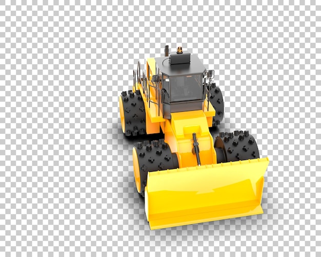 PSD bulldozer isolated on background 3d rendering illustration