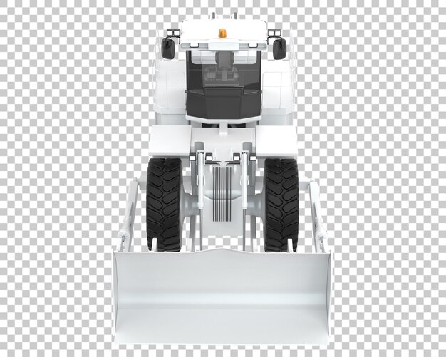 PSD bulldozer on transparent background 3d rendering illustration