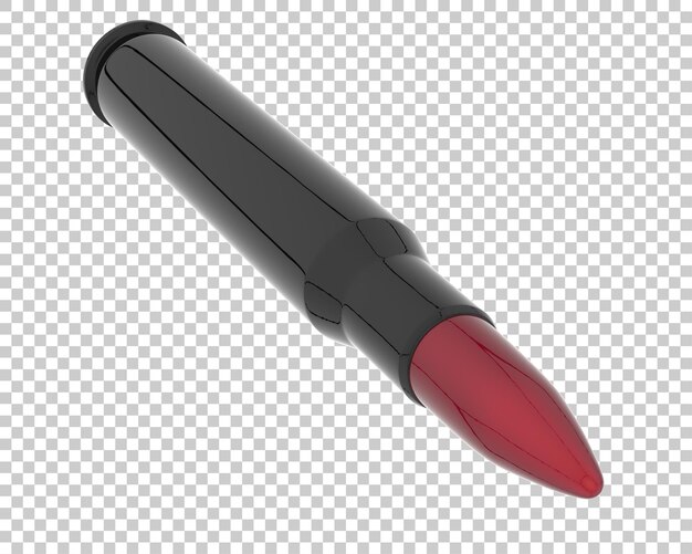 Bullet on transparent background 3d rendering illustration