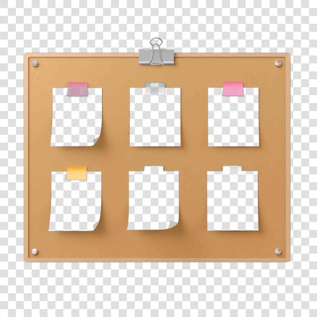 Bulletin boards transparent background realistic element