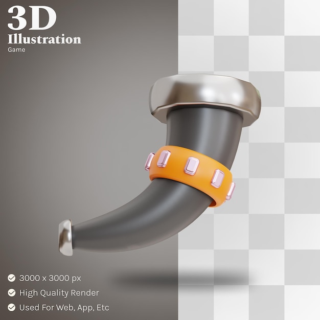 Bullhorn illustration 3d