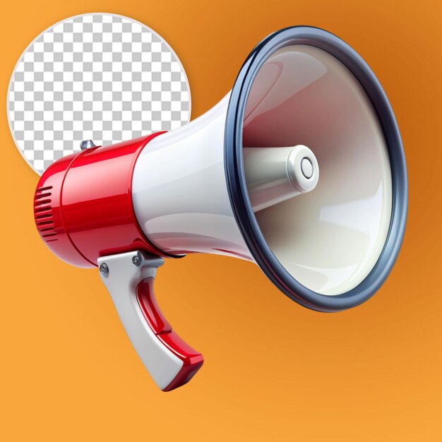 PSD bullhorn on transparent background