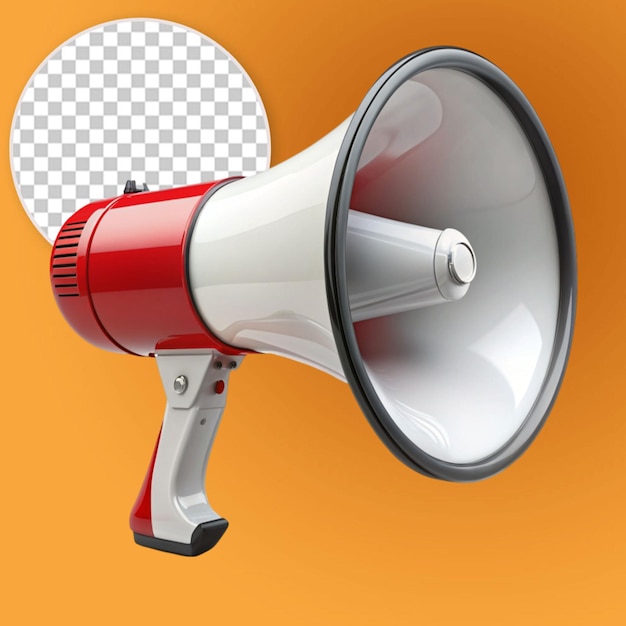 PSD bullhorn on transparent background