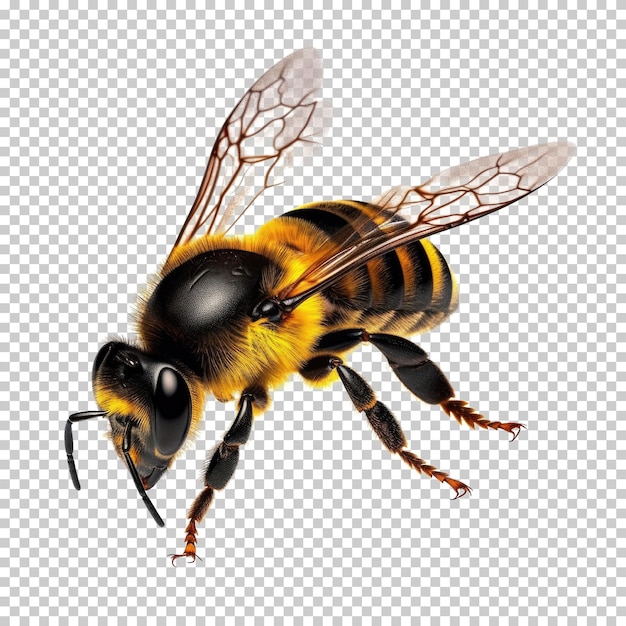 Bumblebee Flying Isolated on Transparent Background