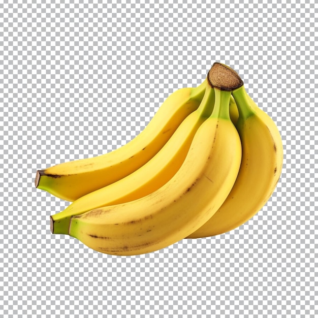 Bunch of bananas on transparent background