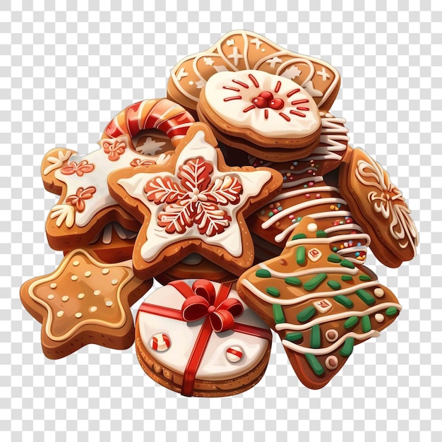 bunch of cookies christmas illustration background