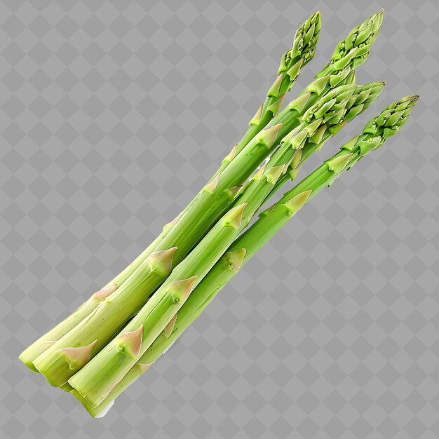 a bunch of green asparagus with a background of a grid with a background of transparent pattern