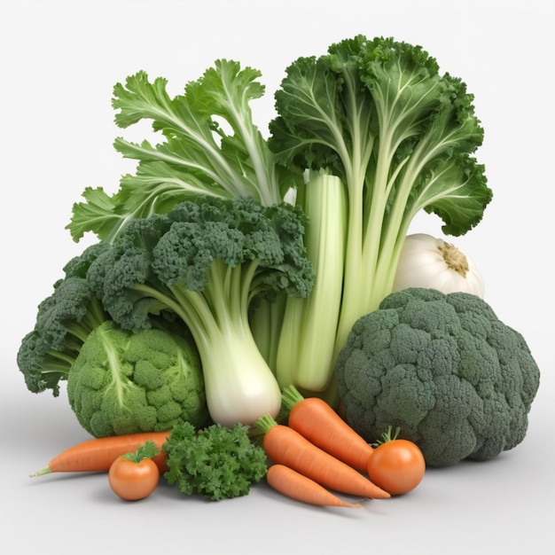 a bunch of green leafy vegetables including broccoli lettuce and tomatoes