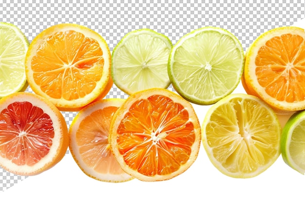 a bunch of lemons oranges and lemons are shown on a transparent background