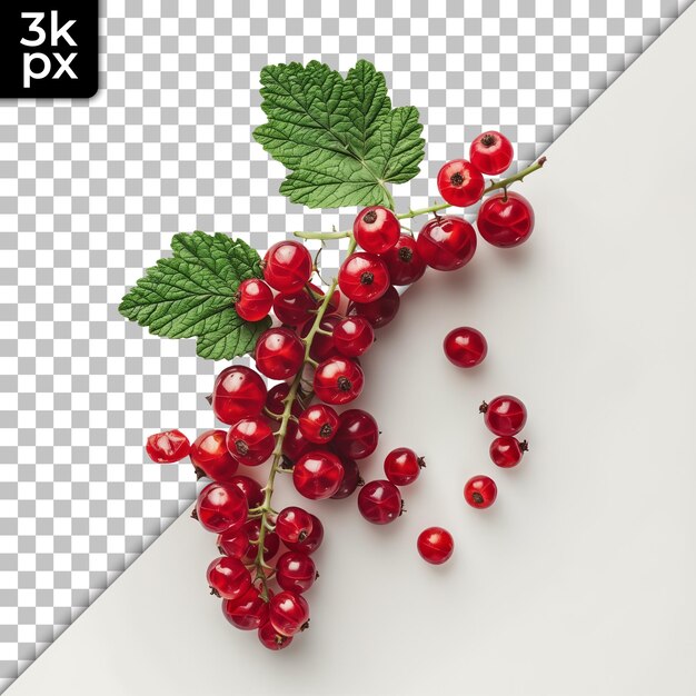 PSD a bunch of red currants with the letters xm on it