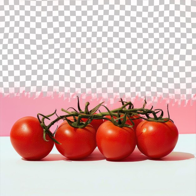 PSD a bunch of tomatoes are on a table with a checkered background