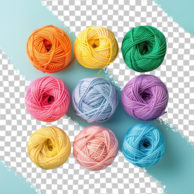 a bunch of yarn with a button on it