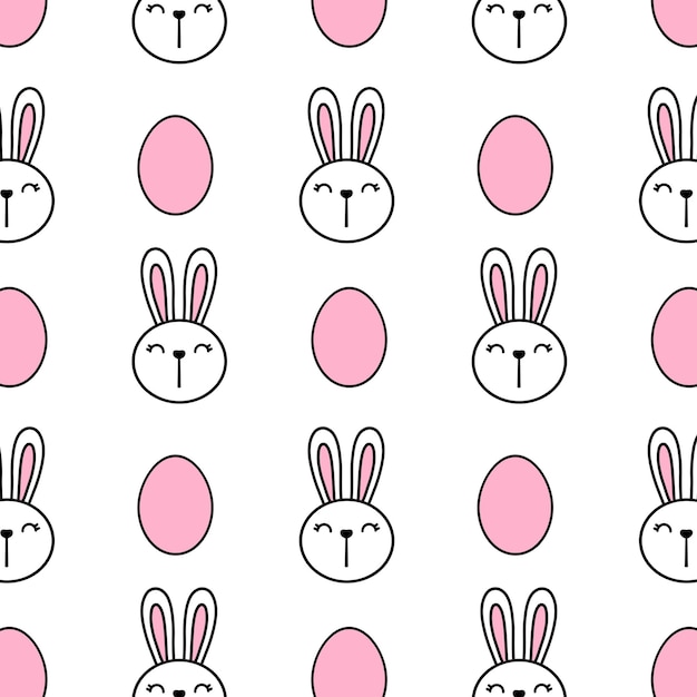 Bunny and egg repeating pattern