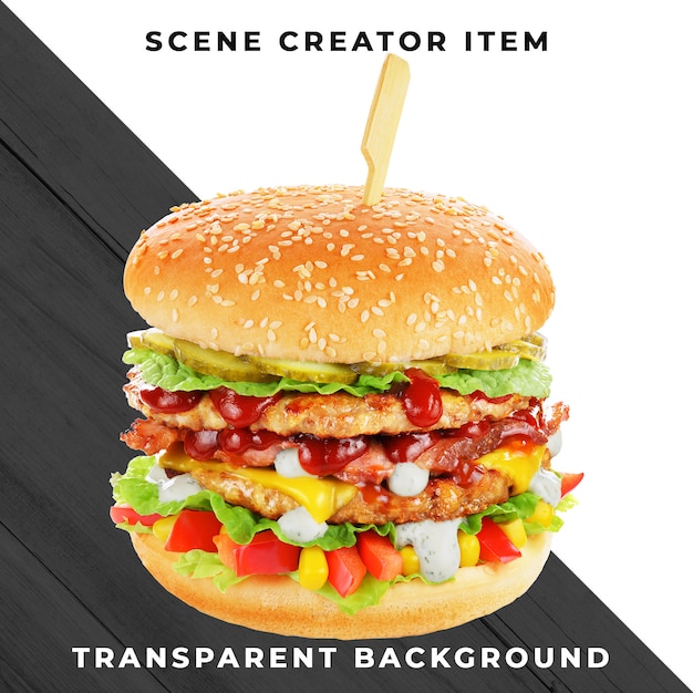 Burger ingredient transparent PSD