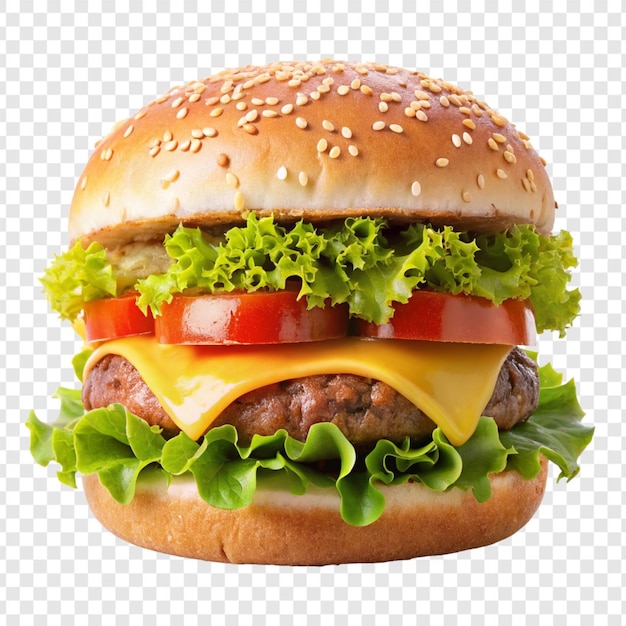 Burger isolated on transparent background psd