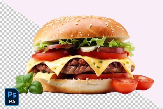 burger isolated on transparent background