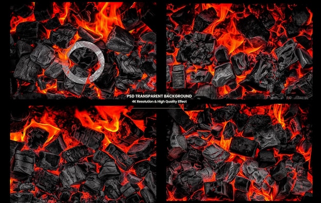 Burning coals background