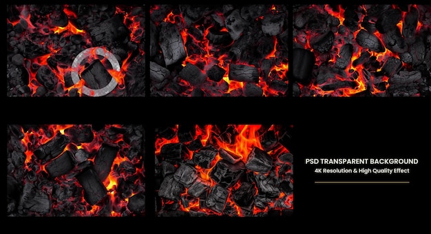 Burning coals background