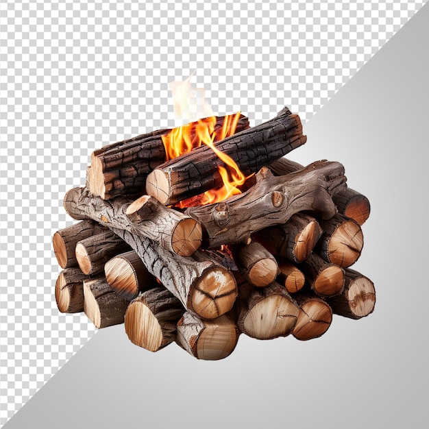 PSD burning fire logs png