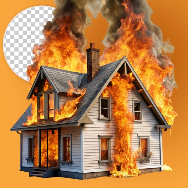 PSD burning house