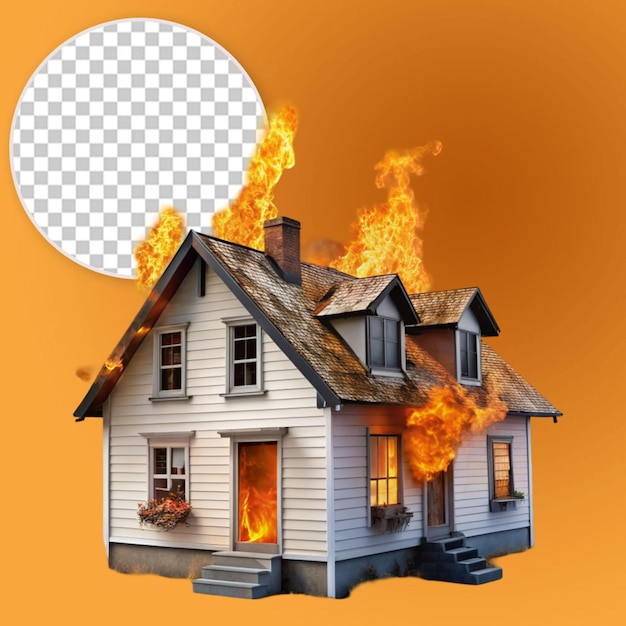 PSD burning house